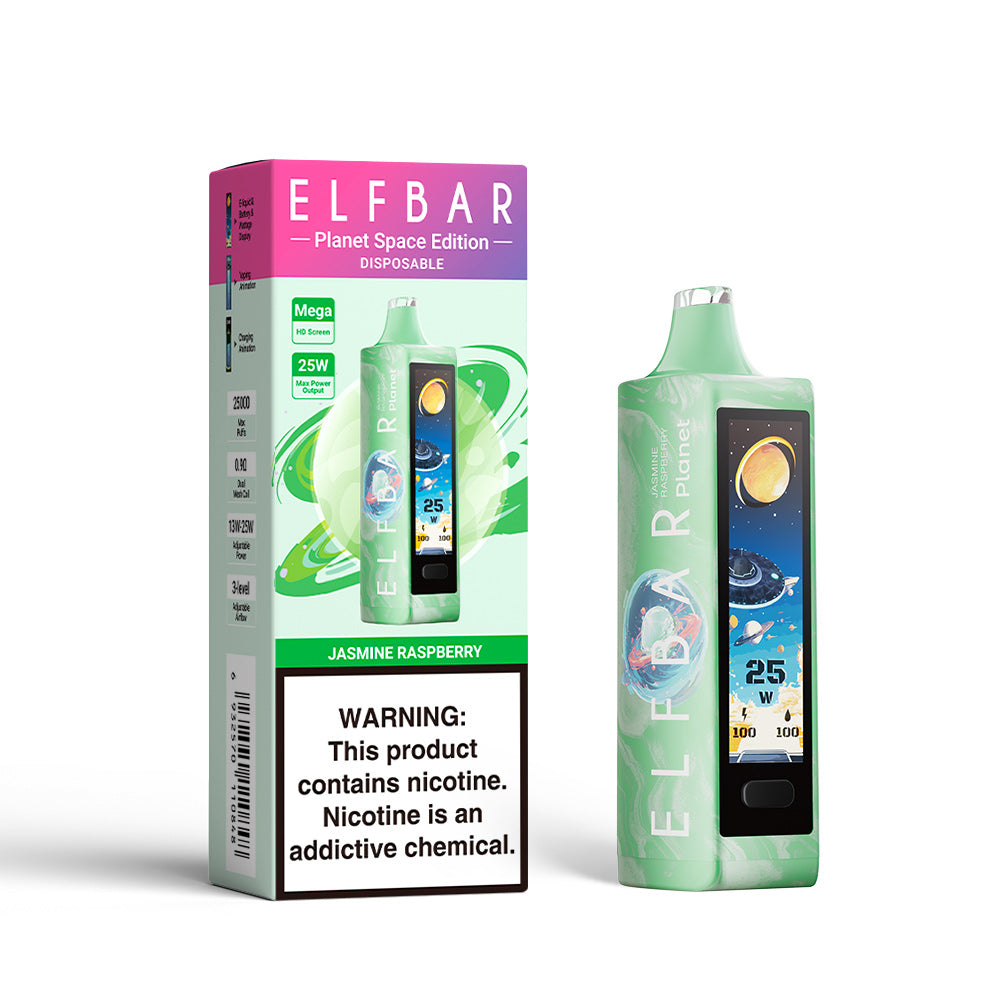 ELF BAR PLANET 25000 JASMINE RASPBERRY 5% - RECHARGEABLE