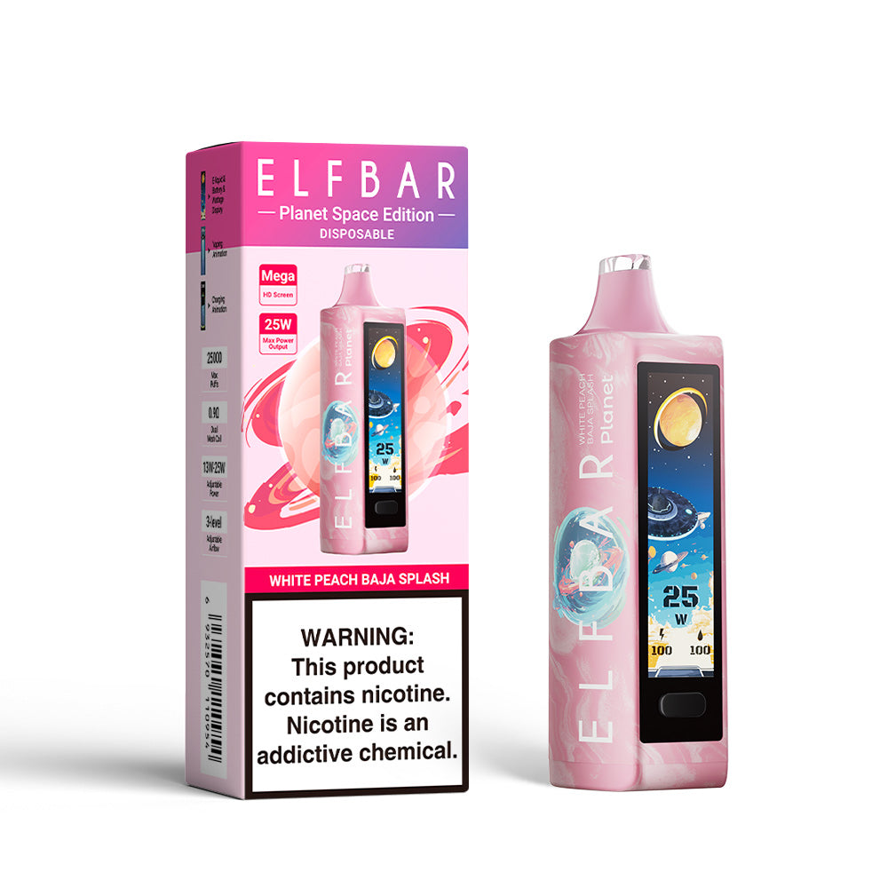 Clear Vape Elf Bar ELF BAR PLANET 25000 WHITE PEACH BAJA SPLASH 5% RECHARGEABLE Clear Vape Elf Bar ELF BAR PLANET 25000 WHITE PEACH BAJA SPLASH 5% RECHARGEABLE
