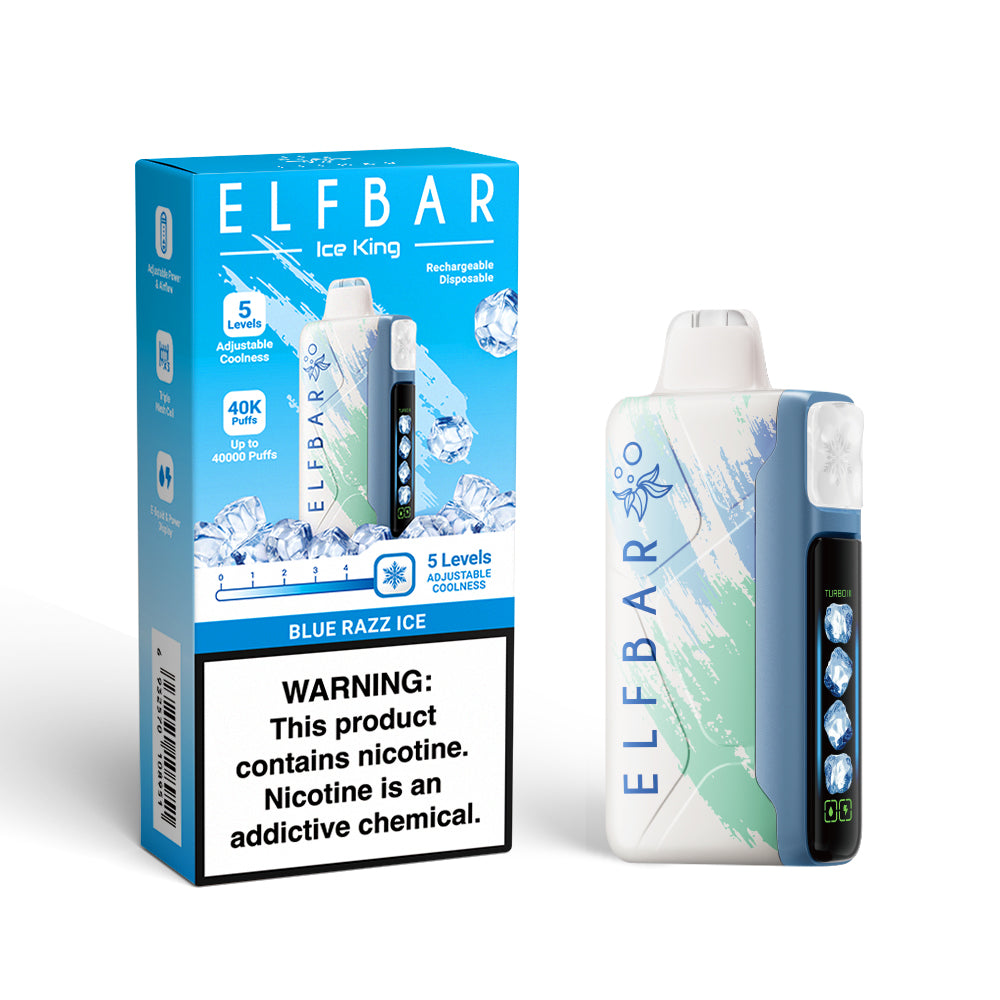 ELF BAR ICE KING 40000 BLUE RAZZ ICE 5% RECHARGEABLE