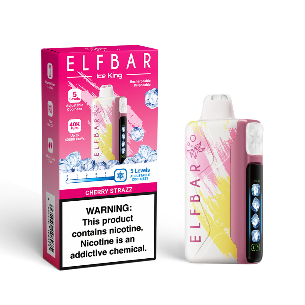 ELF BAR ICE KING 40000 CHERRY STRAZZ 5% RECHARGEABLE