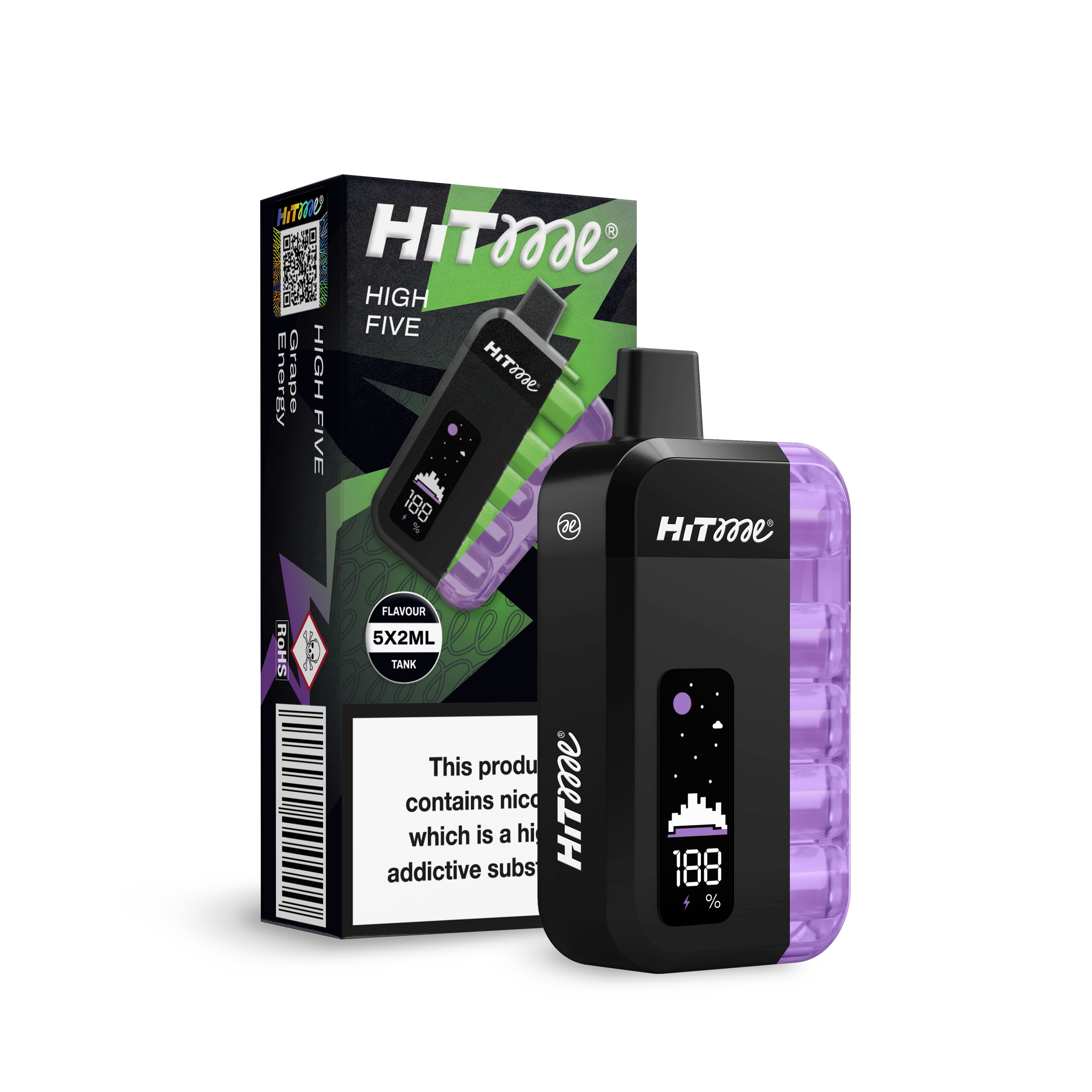 HITME HIGHFIVE KIT Grape Energy 2% Nicotine