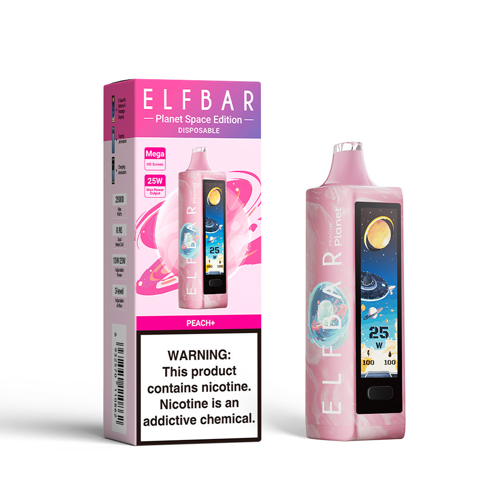 ELF BAR PLANET 25000 PEACH 5% RECHARGEABLE