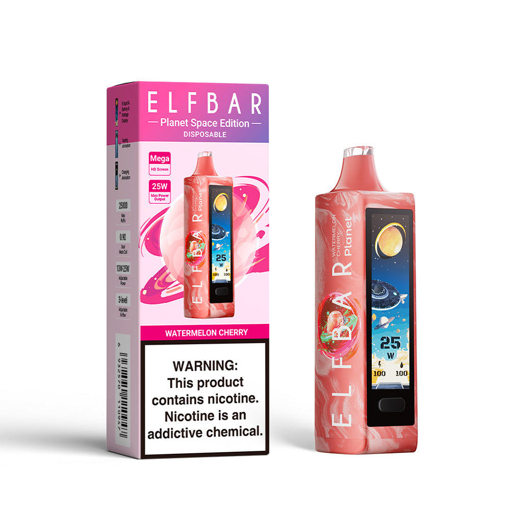 ELF BAR PLANET 25000 WATERMELON CHERRY 5% RECHARGEABLE