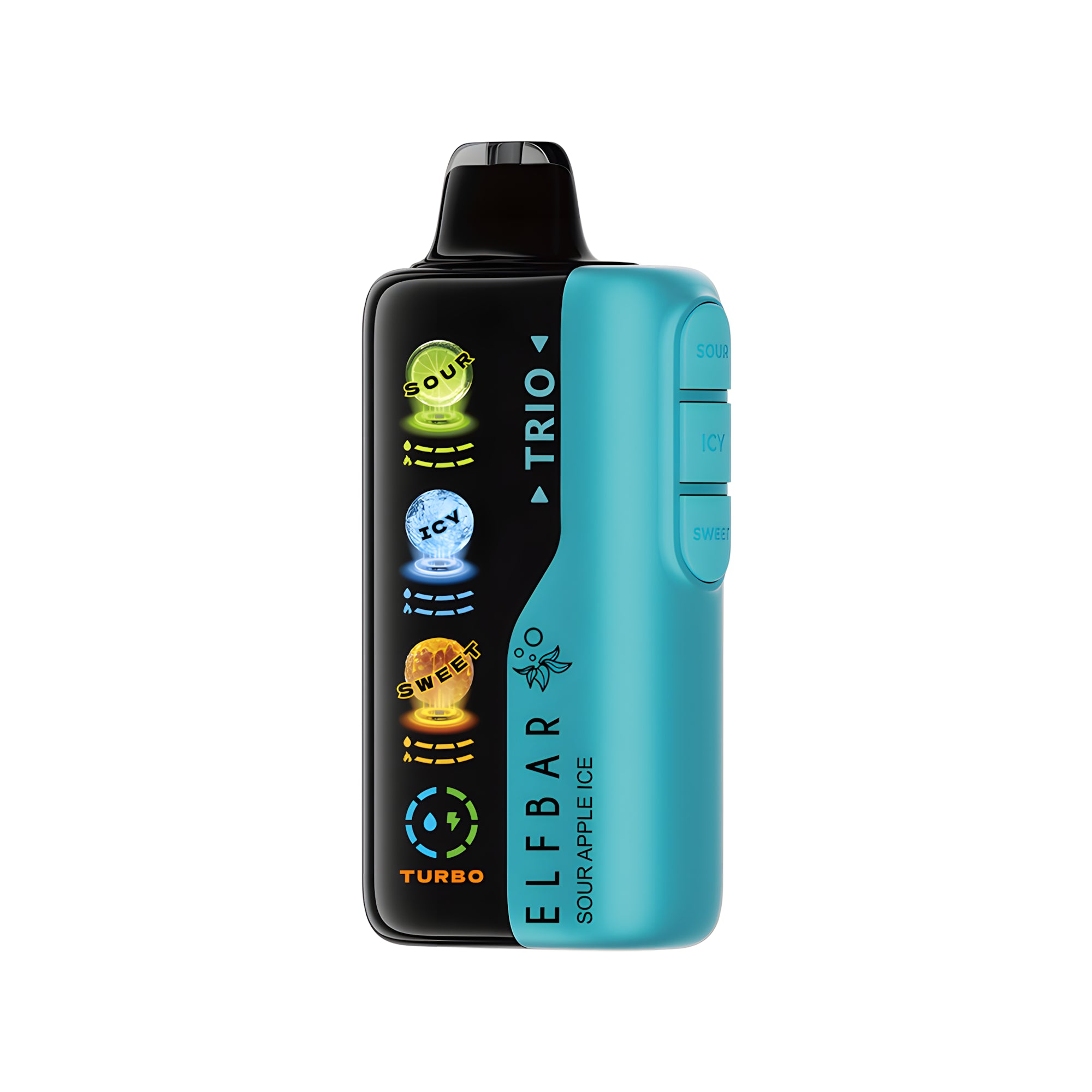 ELF BAR TRIO 40000 SOUR APPLE ICE 5% RECHARGEABLE