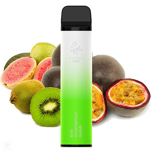 ELF BAR 3600 KIWI PASSION FRUIT GUAVA 5% RECHARGEABLE