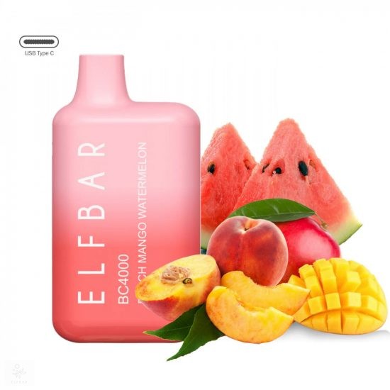 ELF BAR BC 4000 PFIRSICH MANGO WASSERMELONE 5 % WIEDERAUFLADBAR