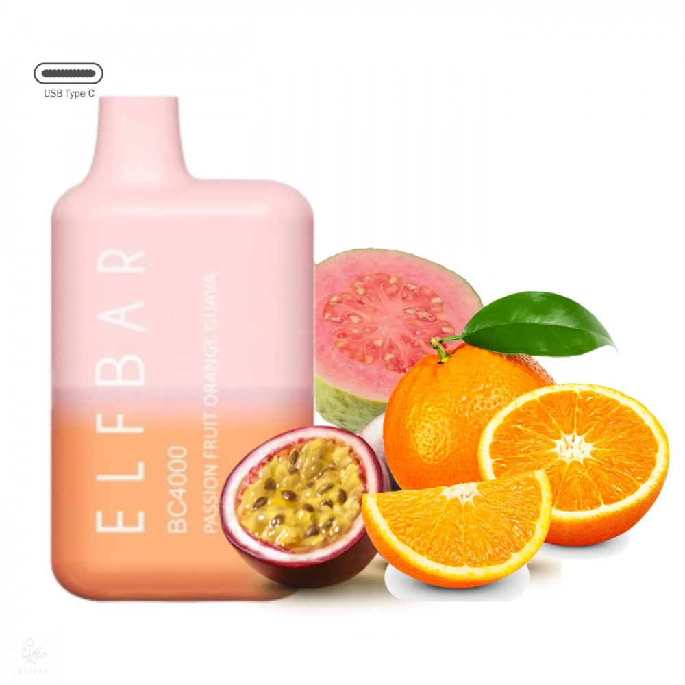 ELF BAR BC 4000 PASSIONSFRUCHT ORANGE GUAVA 5 % WIEDERAUFLADBAR