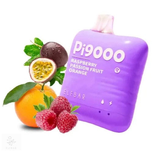 ELF BAR PI9000 HIMBEERE PASSIONSFRUCHT ORANGE 5 % WIEDERAUFLADBAR